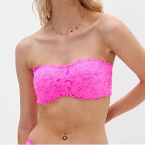 NWT Aerie Beach Daze Lace Bandeau Strapless Bra Bralette 32C